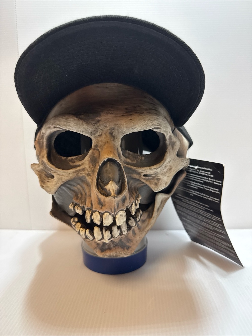 Men`s Skull Cap Mask with Moving Jaw Adult Scary Skeleton Halloween Face Mask